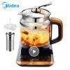 美的（Midea）养生壶电水壶烧水壶电热水壶煮茶壶花茶壶电茶壶煮水壶煮茶器1.5L玻璃内带滤网WGE1703b