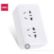 得力(deli) 18303一转二插座/转换插头/电源转换器二位组合孔无线转换插座